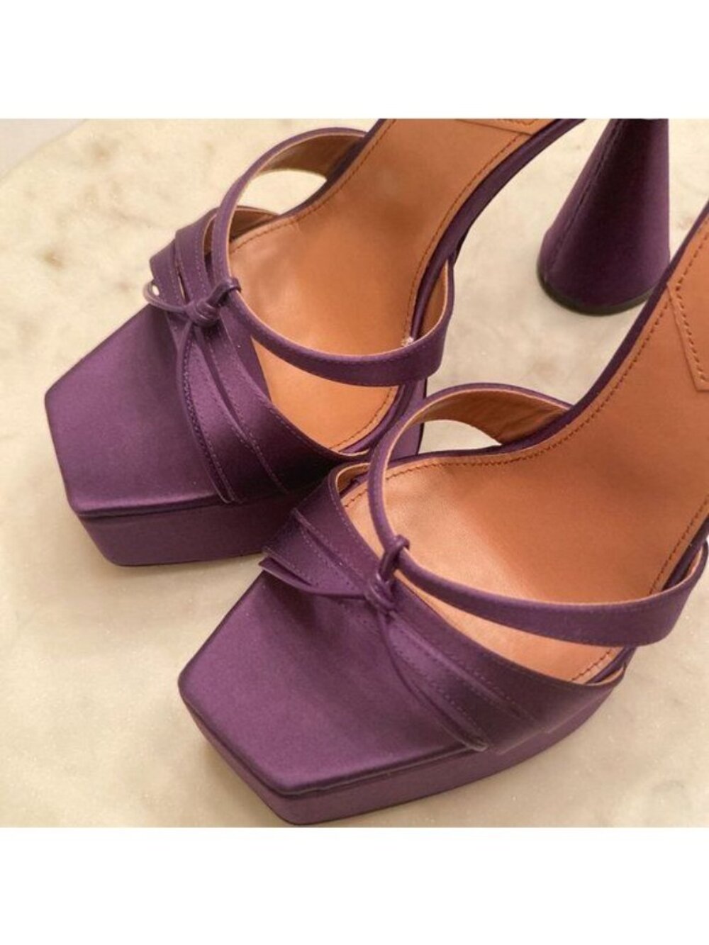NWB D'ACCORI "Sienna" Platform Mules in Purple, size 41.5 - Picture 6 of 13